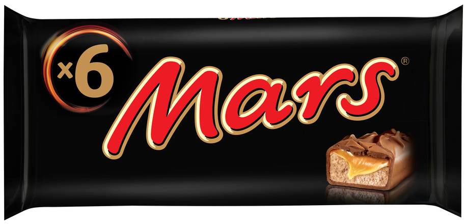 Mars - Barres chocolatées fourrées au caramel (6 pièces)