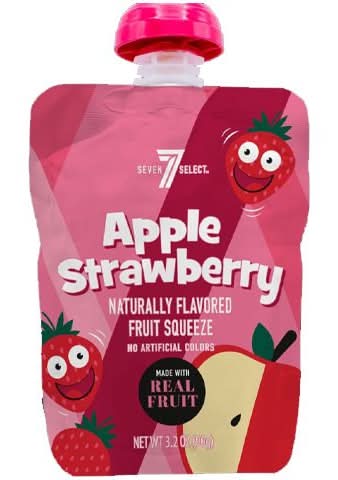 7-Select Apple Strawberry Fruit Squeeze Pouch 3.2oz