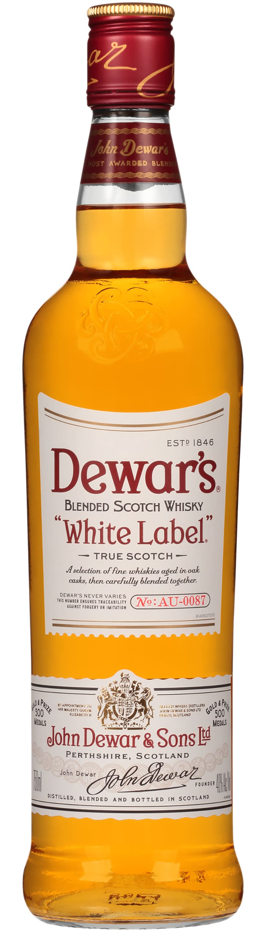 Dewar's White Label Blended Scotch Whisky (750 ml)