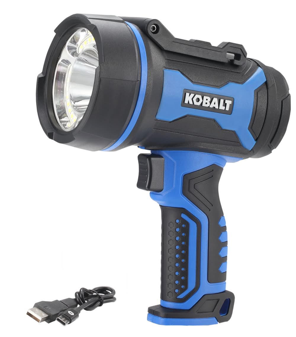 Kobalt 5000-Lumen 3 -Adjustable Mode LED Rechargeable Spotlight Flashlight