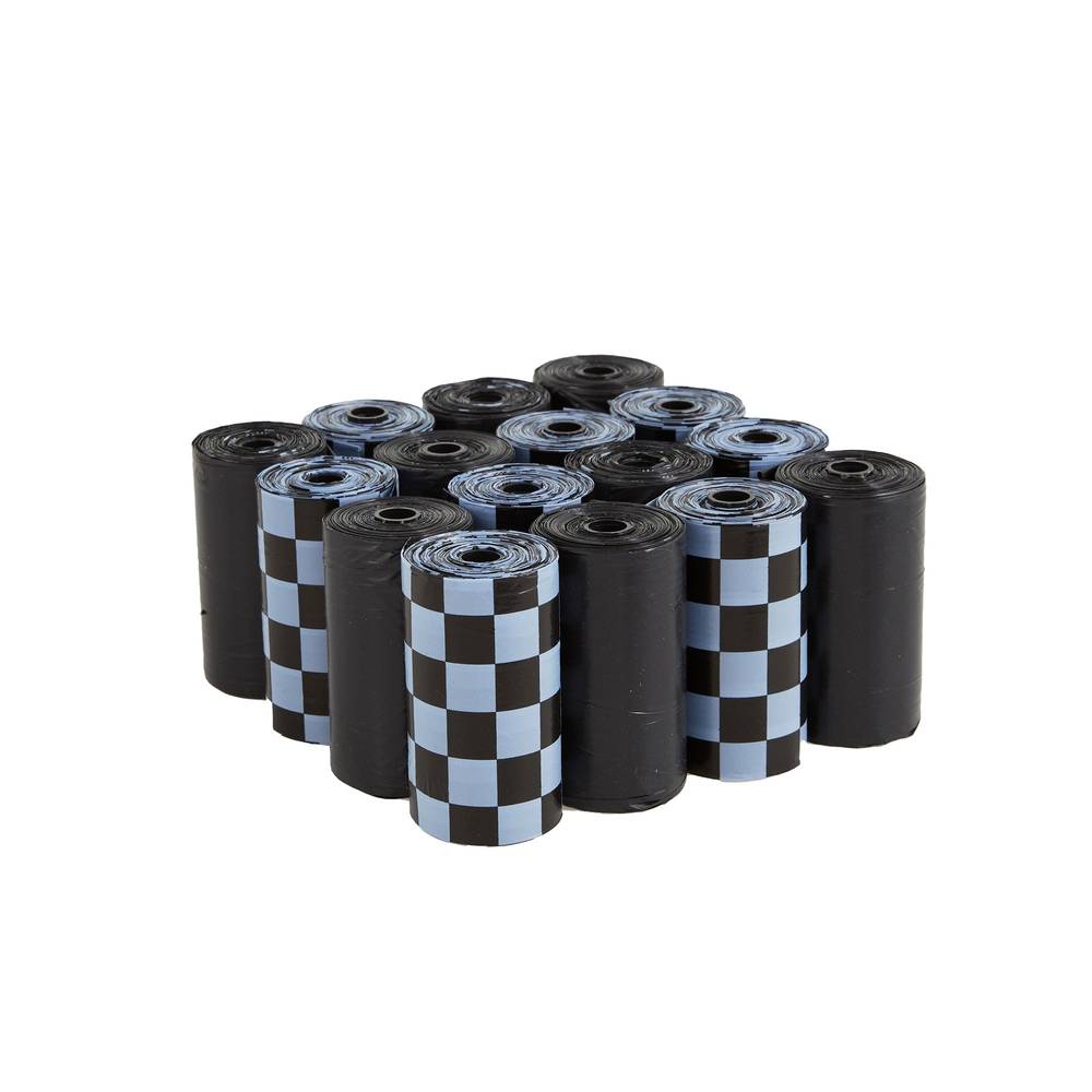 Top Paw Checkers Poop Bags (blue-black) (240ct)