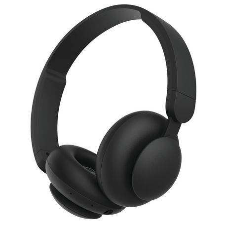 onn. Wireless Lightweight Collapsible On-Ear Headphones (Color: Black)
