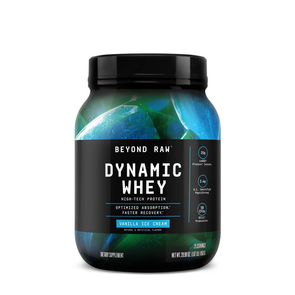 Beyond Raw Dynamic Whey High-Tech Protein Powder (29.98 oz) (vanilla ice cream)