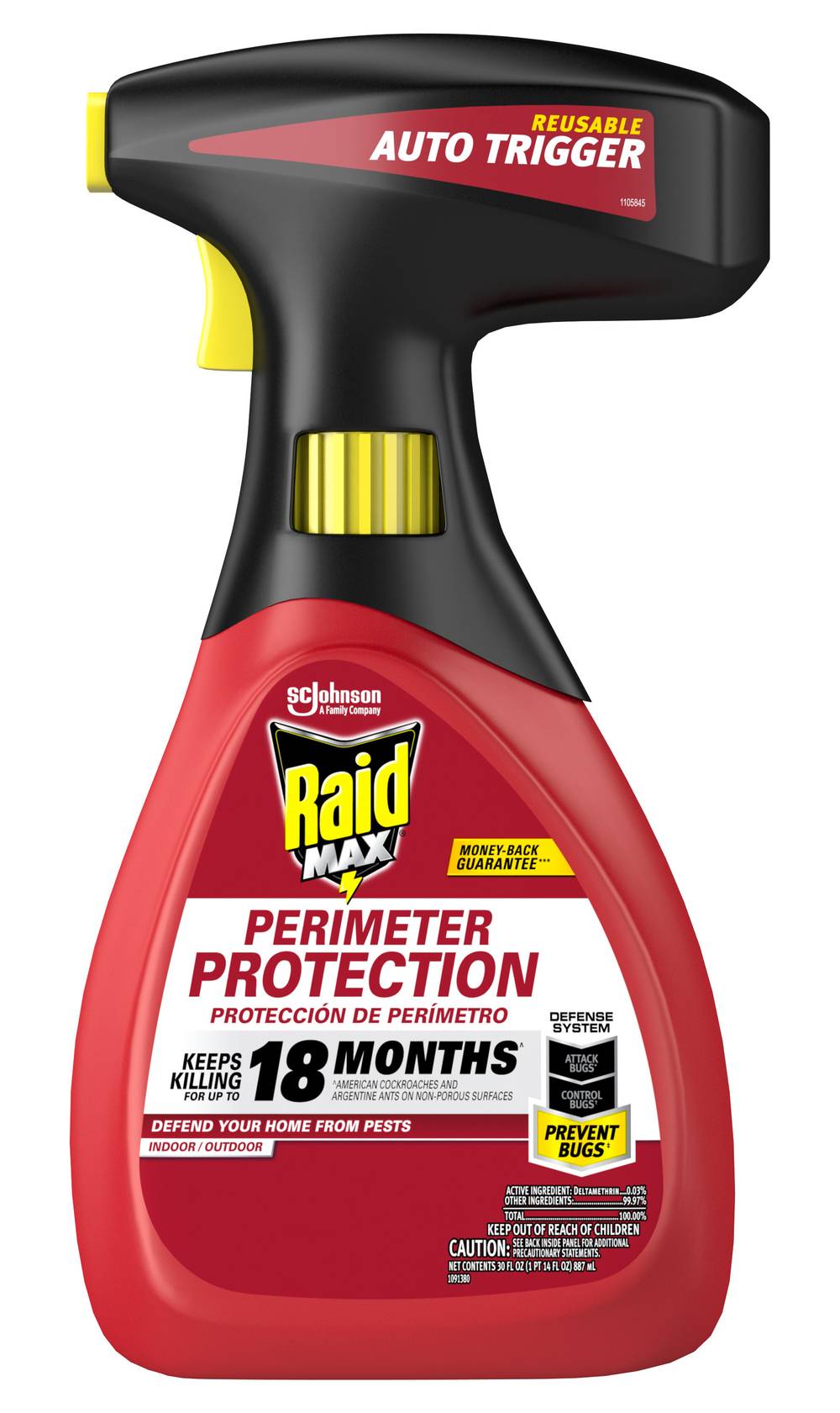 Raid Max Perimeter Protection Trigger Spray Pesticide (30 fl oz)