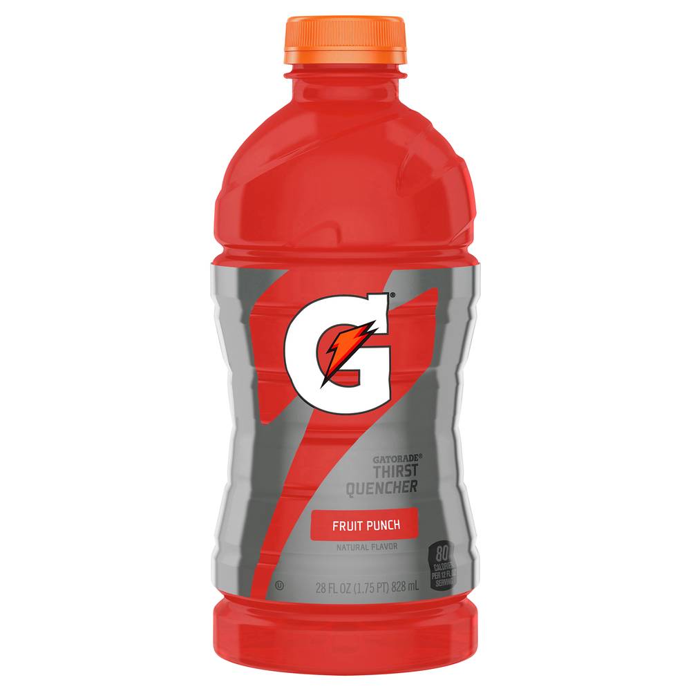 Gatorade Natural Thirst Quencher Sports Drink, Fruit Punch (28 fl oz)