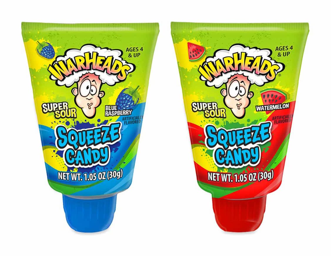Warheads Super Sour Squeeze Candy, Blue Raspberry-Watermelon (2 x 1.05 oz)