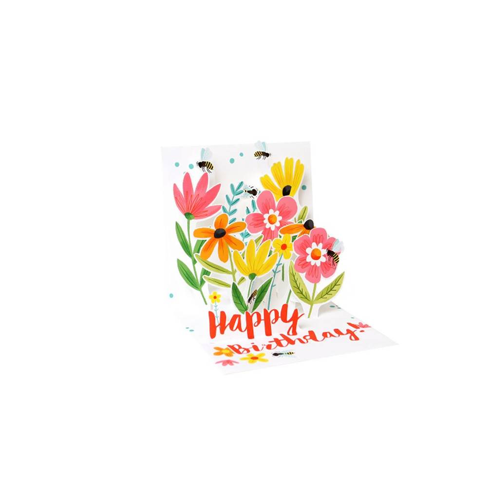 Up With Paper Everyday Pop-Up Greeting Card Bees and Flowers