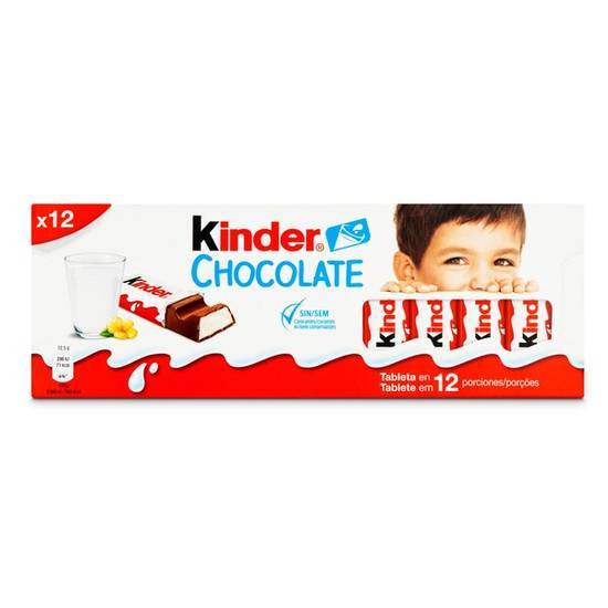 Barritas de Chocolate con Leche Kinder en Caja (150 g)