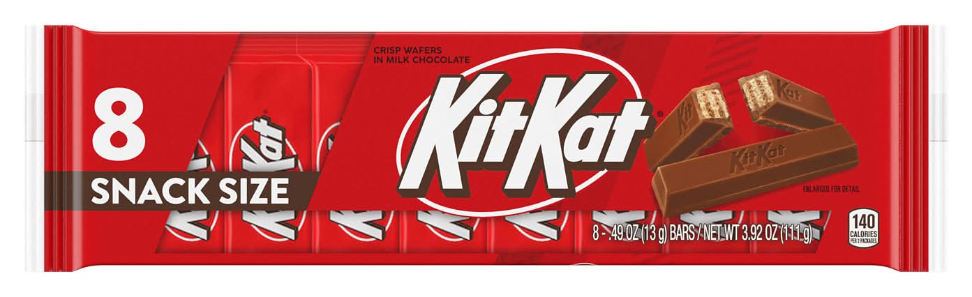 KitKat Crisp Wafers Candy Bars, Milk Chocolate (8 x 0.49 oz)