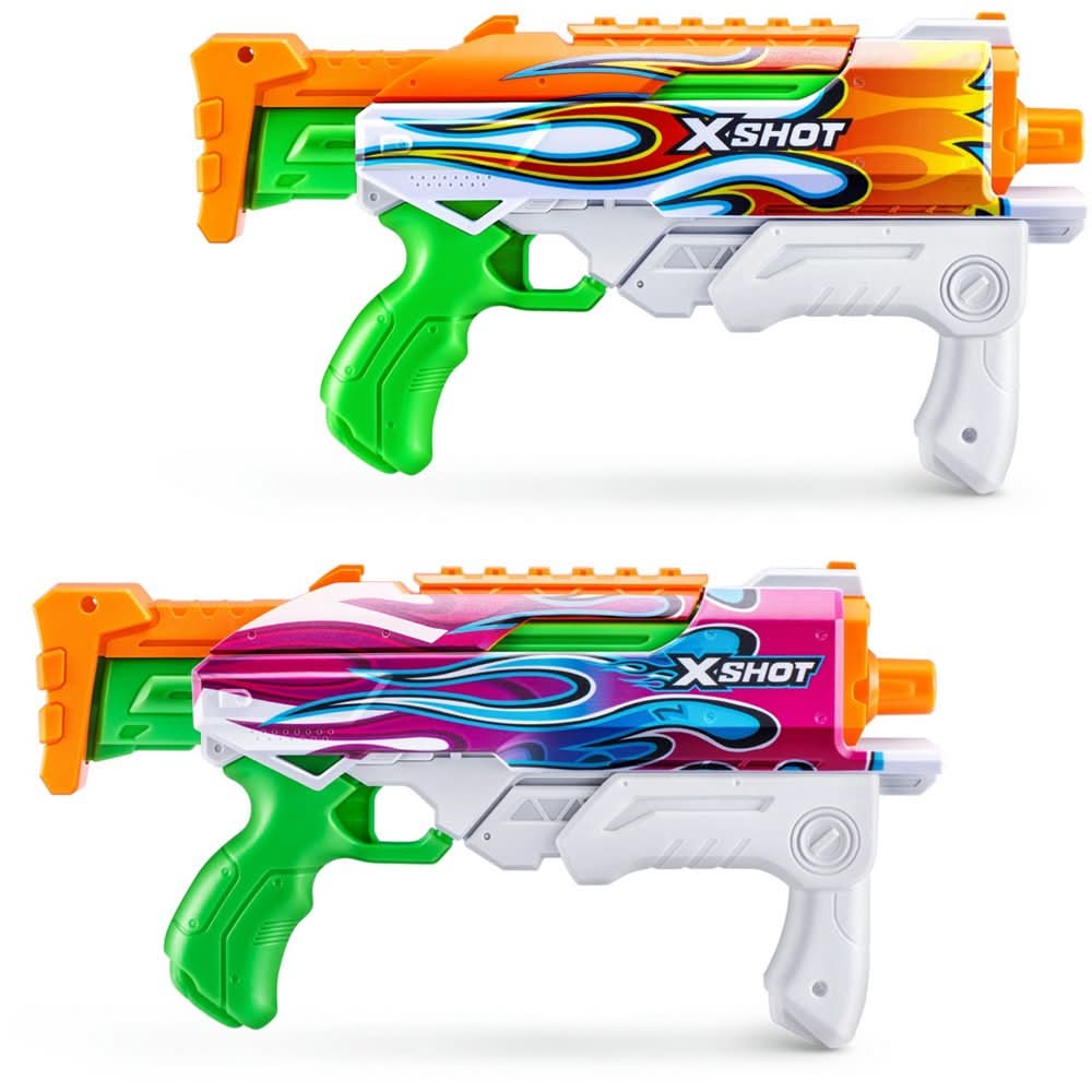 ZURU X-Shot Fast-Fill Hyperload Water Blaster 2-Pack, Multi