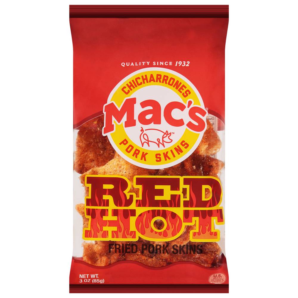 Mac's Red Hot Fried Pork Skins (3 oz)