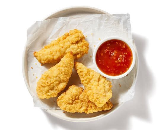 4 x Breaded Chicken Strips + 1 Dip of choice
