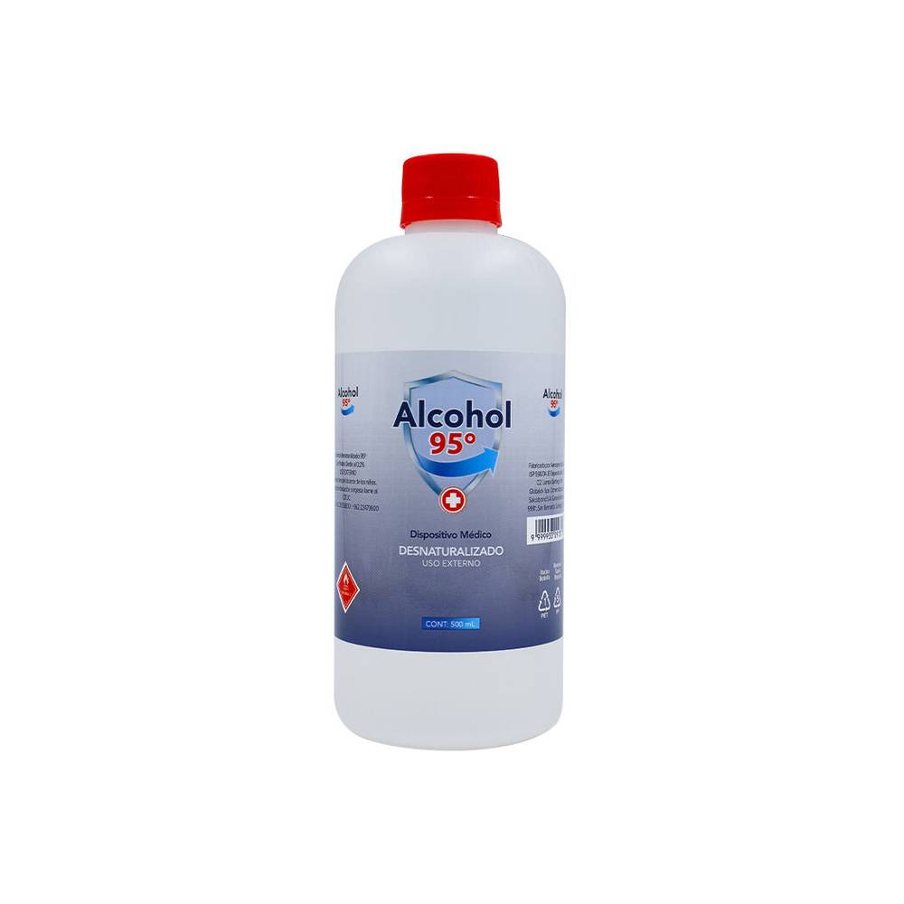 Alcohol etílico 95° desnaturalizado (500 ml)