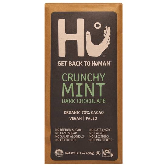 Hu Paleo 70 % Cacao Dark Chocolate (crunchy mint)