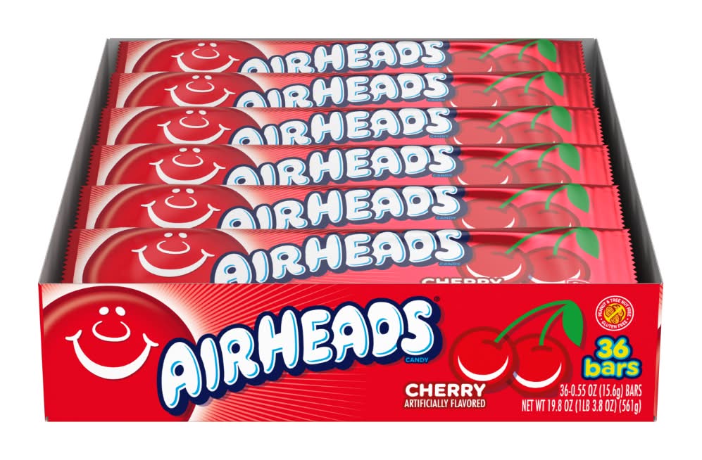 Airheads Bars, Cherry (0.55 oz, 36 ct)