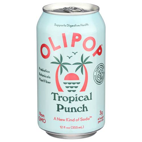 Olipop Tropical Punch Prebiotic Sparkling Tonic