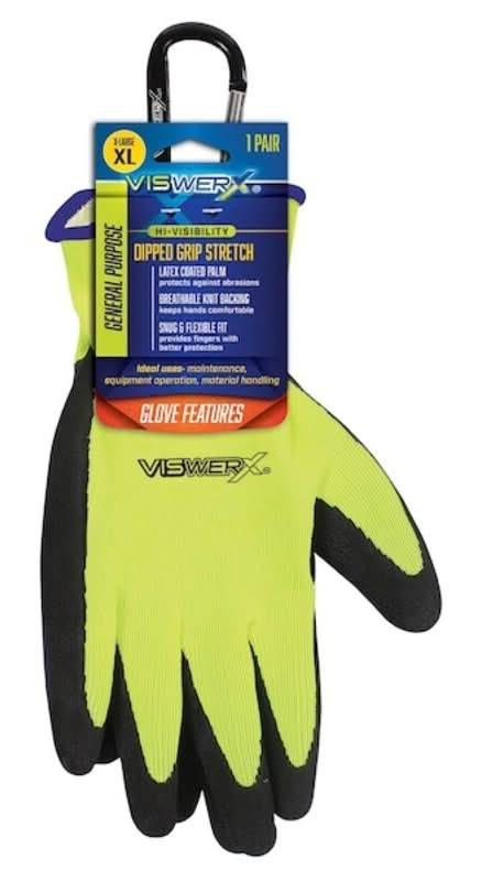 Hi Vis Knit Glove Dipped Palm Xl