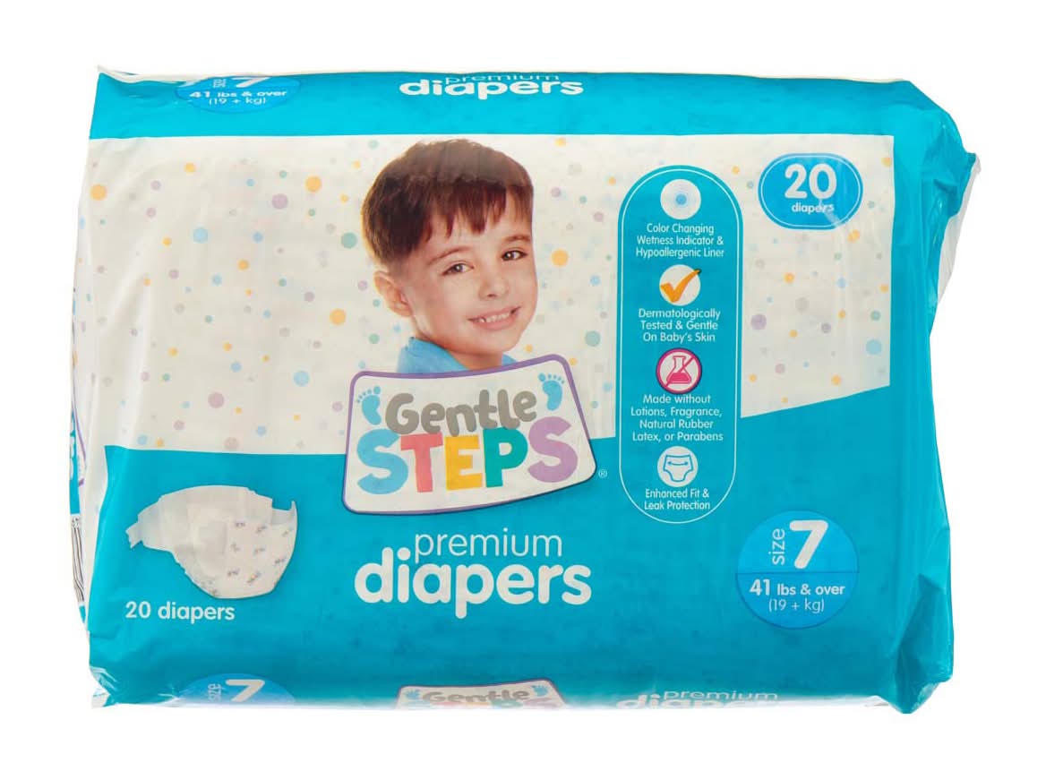 Gentle Steps Premium Baby Diapers Size 7 20 Ct