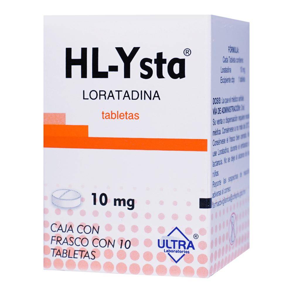 ULTRA Laboratorios · Hl-ysta loratadina tabletas 10 mg (10 mg)