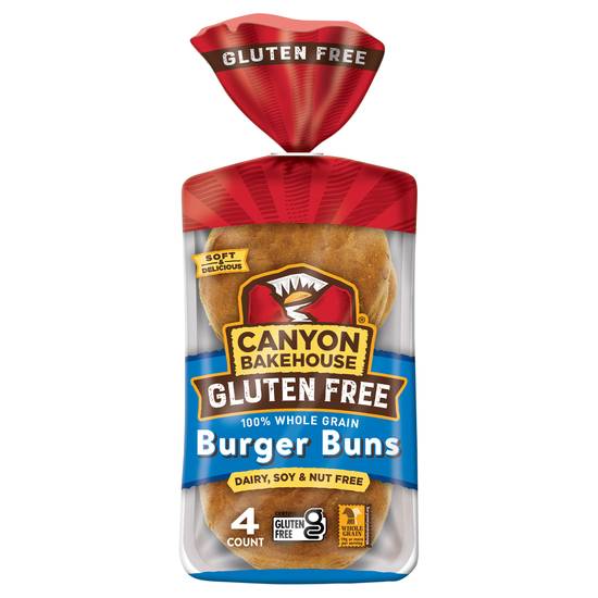Canyon Bakehouse Gluten Free Whole Grain Burger Buns