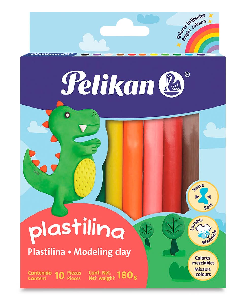 Pelikan · Plastilina (10 un)