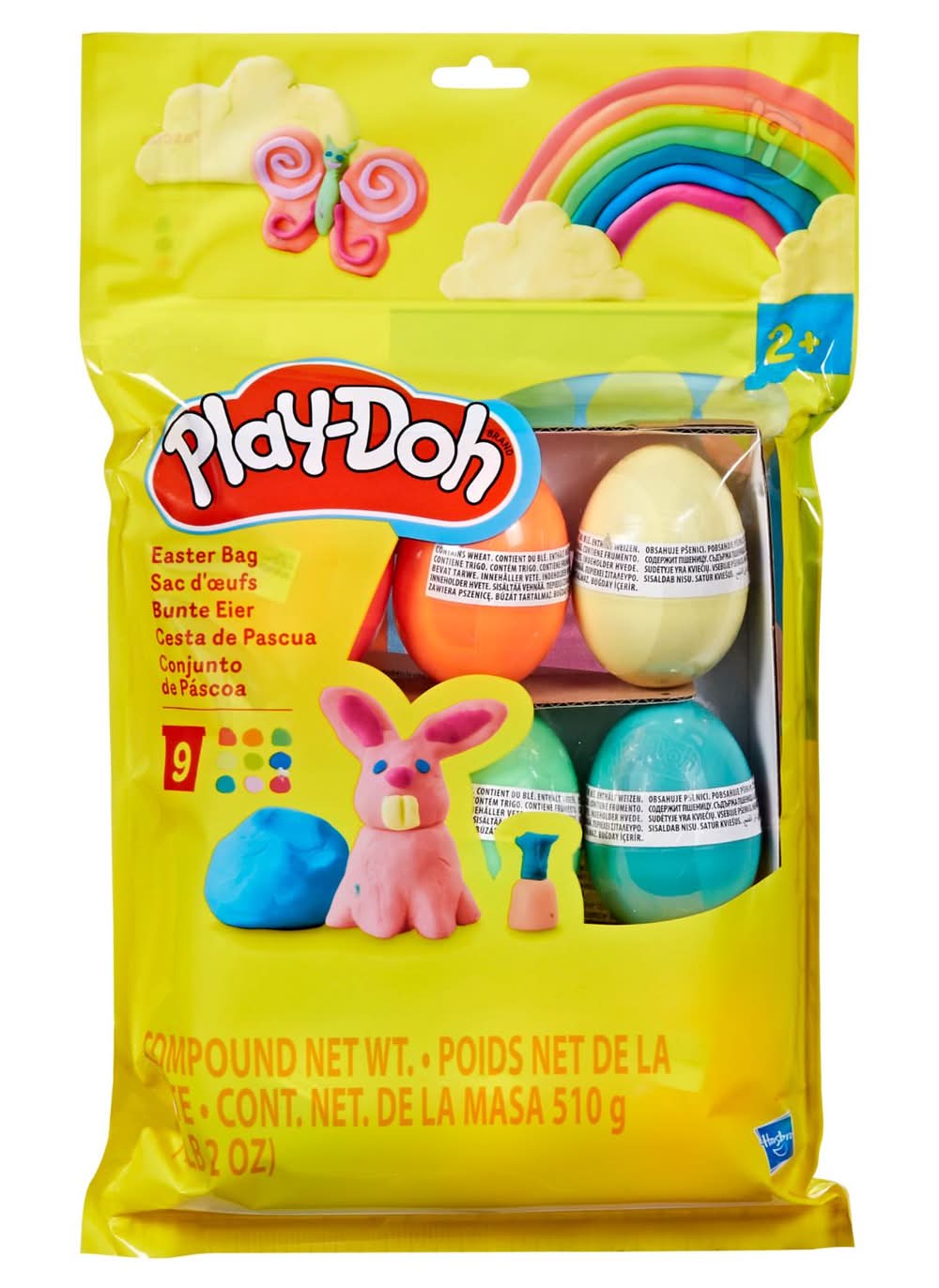 Play-Doh Plastic Easter Bag With Prefilled Eggs, Assorted (9 ct)