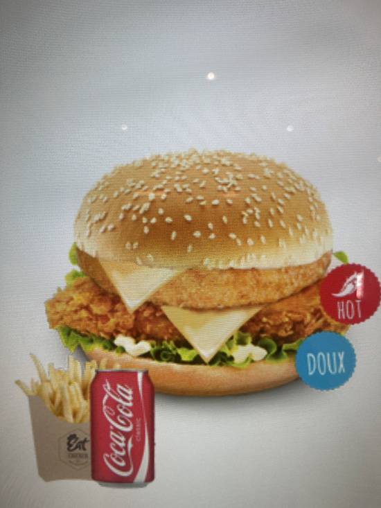 Menu chick'n crusty burger