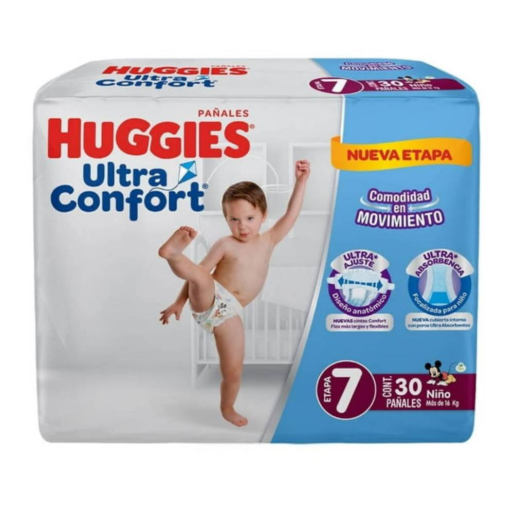 Huggies · Pañal ultraconfort, Etapa 7 (30 un)