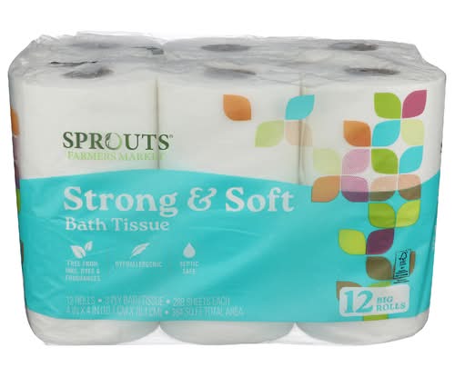 Sprouts Bath Tissue 3 Ply 12 Roll