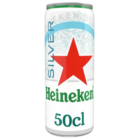 Bière blonde légère 4° Heineken silver 50cl