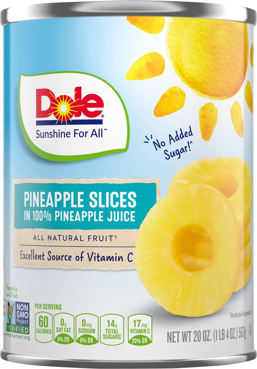 Dole Pineapple Slices in 100% Juice (20 oz)