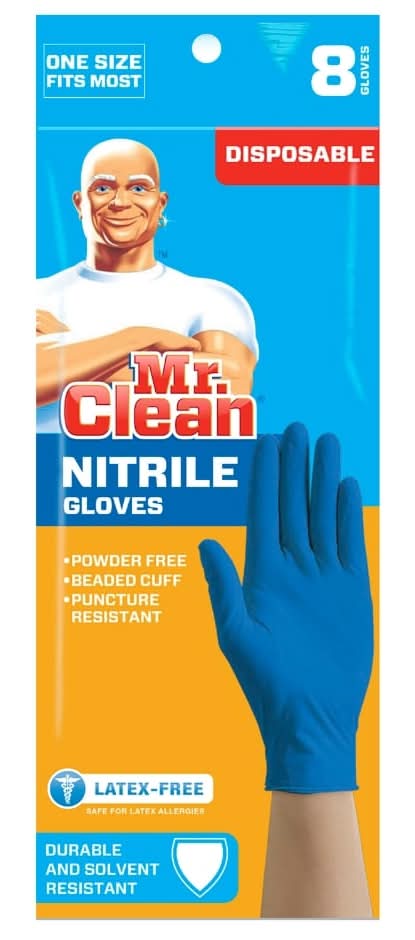 Mr. Clean Disposable Nitrile Gloves (8 ct)