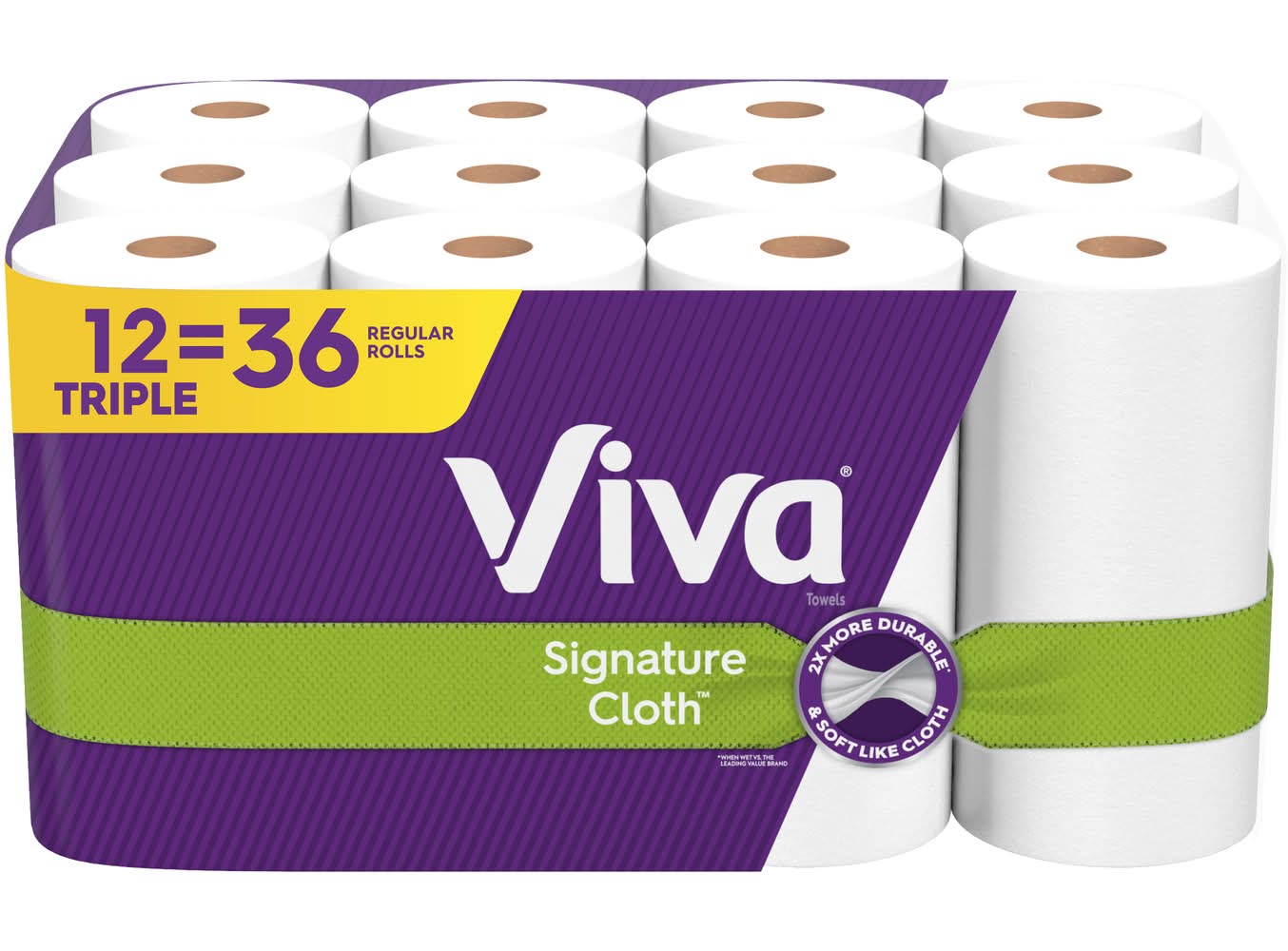 Viva Signature Cloth Triple Choose-A-Sheet Paper Towels, White (12 ct)