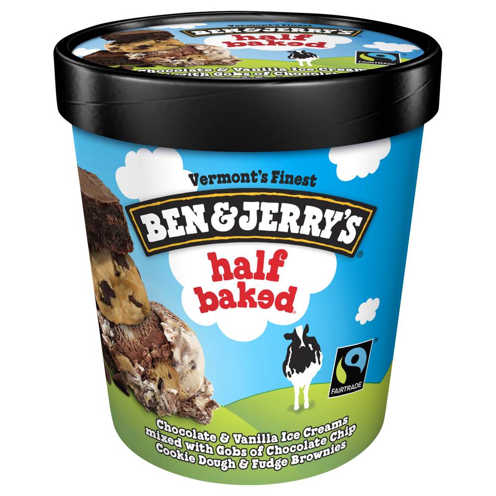 Ben & Jerry's Half Baked Ice Cream (chocolate & vanilla)