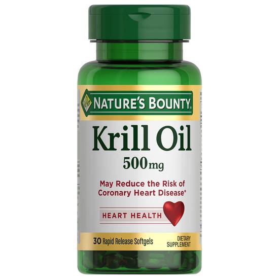 Nature's Bounty Krill Oil 500mg Heart Health Softgels