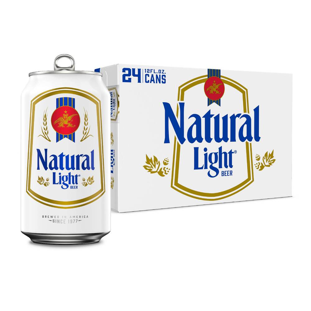 Natural Light Domestic Lager Beer (24 ct, 12 fl oz)