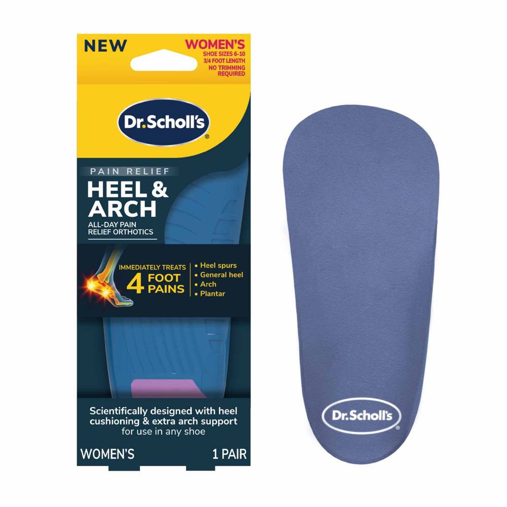 Dr. Scholl's Women's Heel Pain Relief Orthotics, Size 5-12, 1 pair