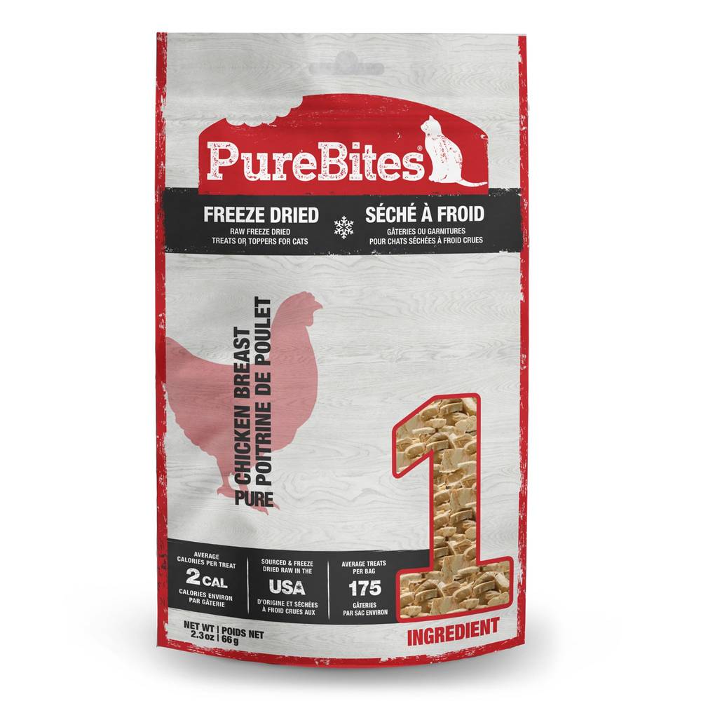 PureBites® Freeze Dried Cat Treat - Natural, Chicken (Flavor: Chicken, Size: 2.3 Oz)