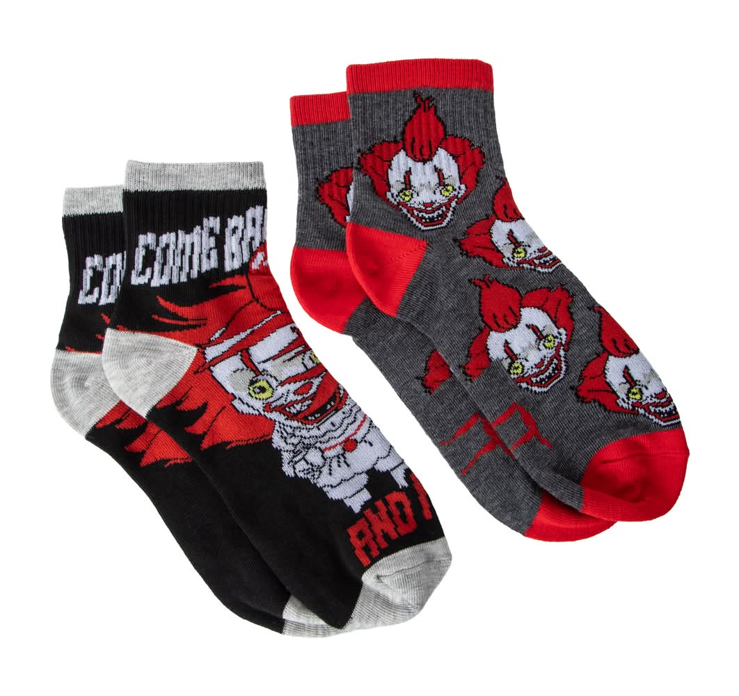 Branded Girls Mid-Crew Socks 2-Pack Gray