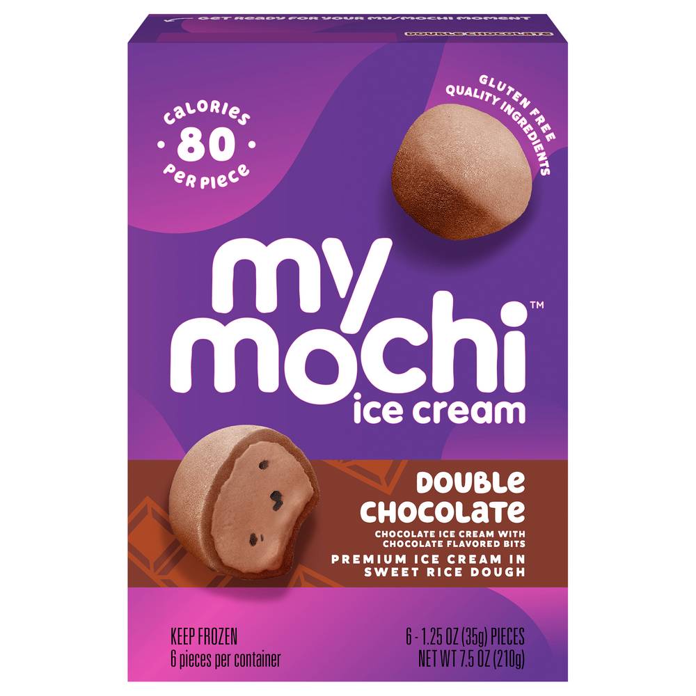 My/Mochi Ice Cream, Double Chocolate (1.5 oz, 6 ct)