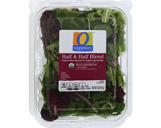 Order O Organics · Organic Half & Half Blend Spring Mix & Baby Spinach (5 oz) food online from Safeway store, Butte on bringmethat.com