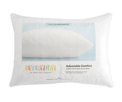 Martha Stewart Everyday Adjustable Comfort Quilted Memory Foam Cluster Standard Pillows