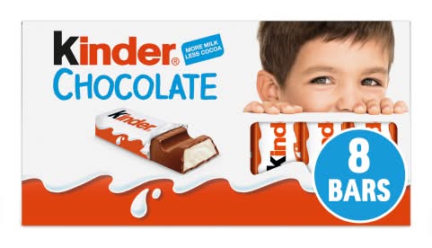 Kinder Small, Milk Chocolate Bars (8 x 12.5g)