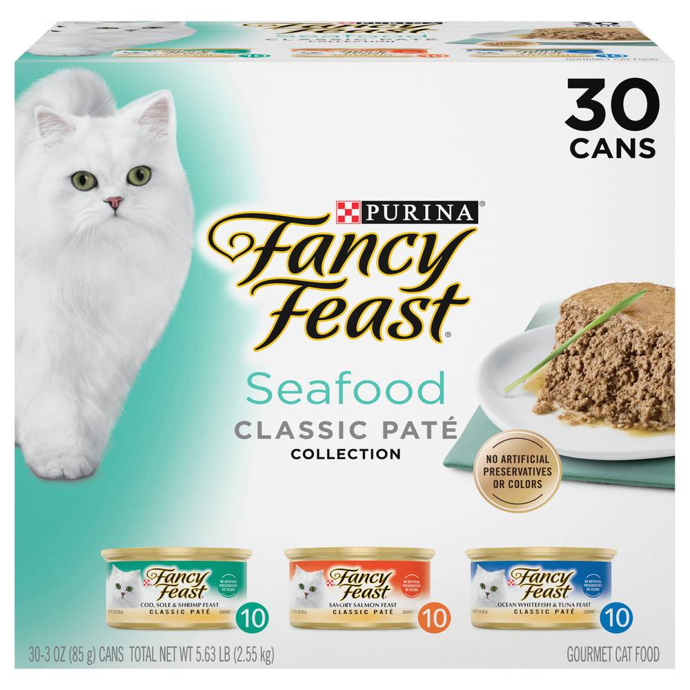 Fancy Feast Classic Seafood Feast Variety (30 x 3 oz)