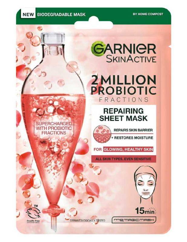 Garnier 2 Million Probiotic Fractions Repairing Face Sheet Mask 22g
