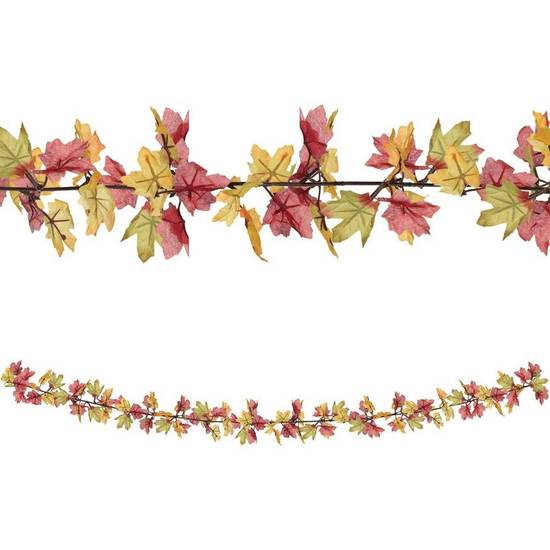 Fabric Fall Leaves Garland, 5.5ft