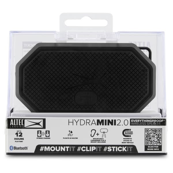 Altec Lansing HydraMini 2.0 IMW1002 EVERYTHINGPROOF® Bluetooth Speaker, Black