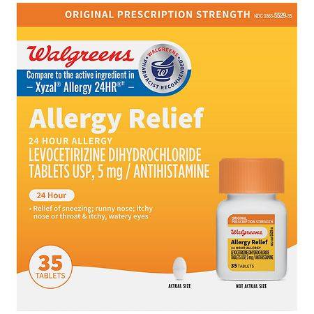 Walgreens Levocetirizine 24 Hour Allergy Relief Tablets