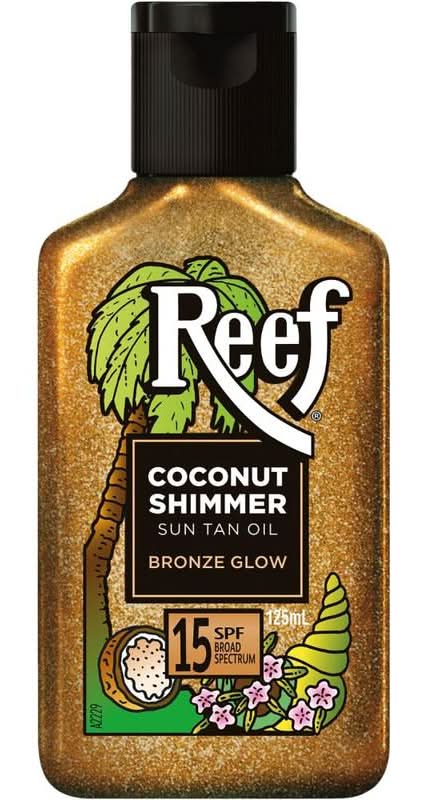 Reef Coconut Shimmer Oil Bronze Glow SPF15 125ml