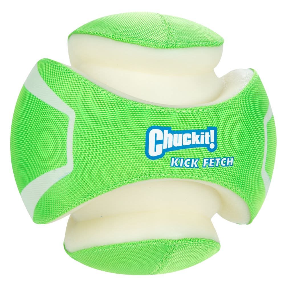 Chuckit!® Kick Fetch Glow Dog Ball (Color: Green, Size: Large)